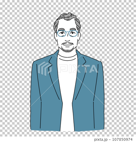 笑顔の中高年男性 107850974