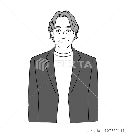 笑顔の中高年男性 笑顔の中高年男性 107851111