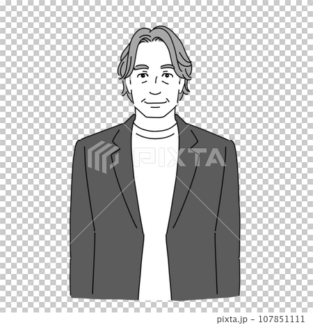 笑顔の中高年男性 笑顔の中高年男性 107851111