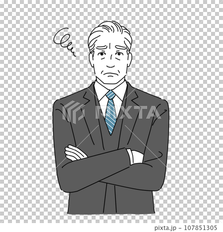Worried/troubled middle-aged man Worried/troubled middle-aged man 107851305