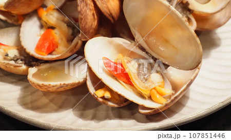 スダレ貝の酒蒸し 107851446