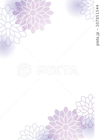 喪中ハガキ背景ベクターデータ 107851544