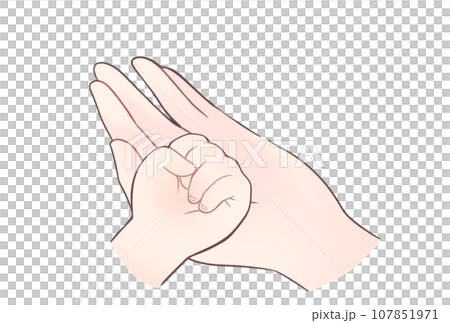 大人和小孩的手重疊 107851971