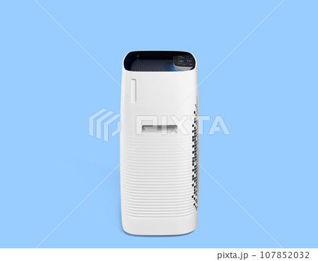 Modern air cleaner right view 3d render on blue 107852032