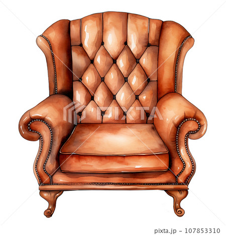 vintage armchair. generative ai  107853310