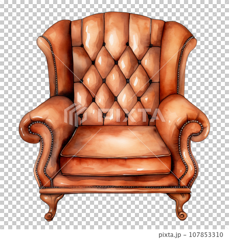 vintage armchair. generative ai  107853310