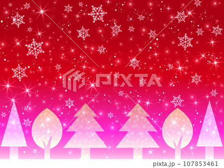 キラキラ輝く雪　冬の背景　クリスマス 107853461