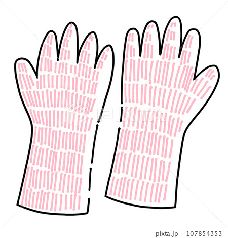 ゆるめシンプルゴム手袋　単品 107854353