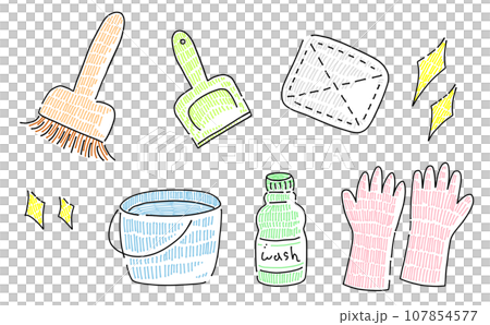 ゆるめシンプル掃除道具セット　カラー 107854577