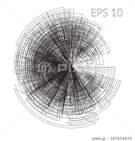 grunge tangled round shape 107854878