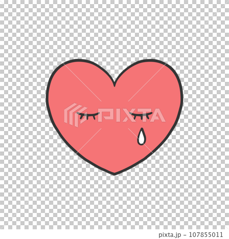 哭泣的心插畫素材 哭泣的心插畫素材 107855011