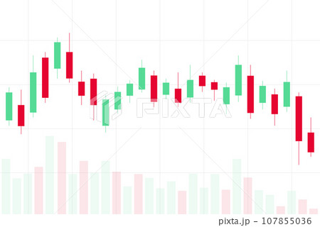 Business candle stick graph chart of stock market investment trading on white background design. Bullish point, Trend of graph. Vector illustration Business candle stick graph chart of stock market investment trading on white background design. Bullish point, Trend of graph. Vector illustration 107855036