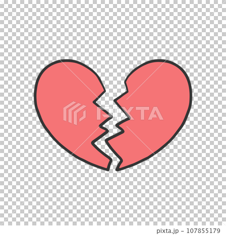 破碎的心插畫素材 107855179