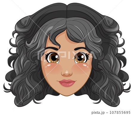 Woman head cartoon isolated 107855695