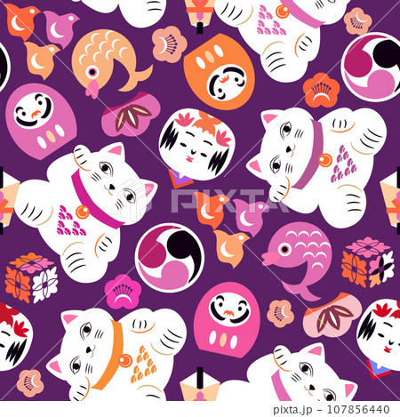 Maneki-neko pattern 3 Maneki-neko pattern 3 107856440