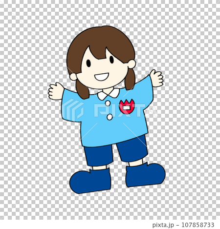 Girls in kindergarten children 107858733