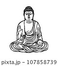 釈迦如来　イラスト　神様　シンプル 107858739