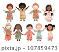 さまざまな国の子供たち 107859473