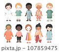 さまざまな国の子供たち 107859475