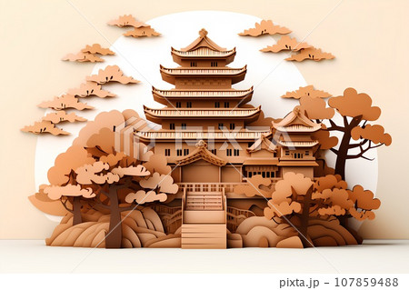 日本のお城(3D)天守閣・コルク 日本のお城(3D)天守閣・コルク 107859488