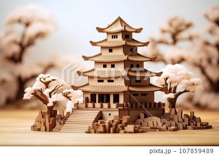 日本のお城(3D)天守閣・コルク 日本のお城(3D)天守閣・コルク 107859489