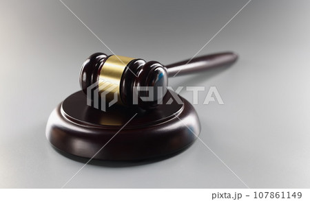 Brown judge wooden hammer on soundboard, attorney instrument for legal service Brown judge wooden hammer on soundboard, attorney instrument for legal service 107861149