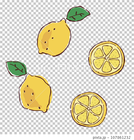 時尚檸檬插畫 107861232