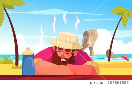 Summer Holidays Cartoon Background 107861927