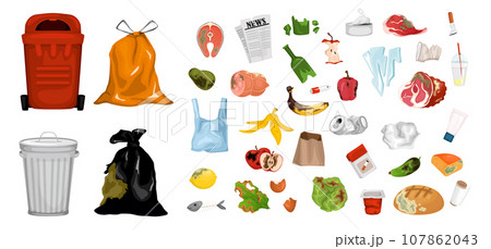Rotten Food And Trash Containers 107862043