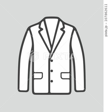 Men's business jacket line icon. 107862611