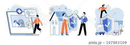 Insurance for car, property, travel, accident, life, medical. Assurance protection csave families from unexpected financial burdens Insurance concept encompasses wide array of personal protections 107863109