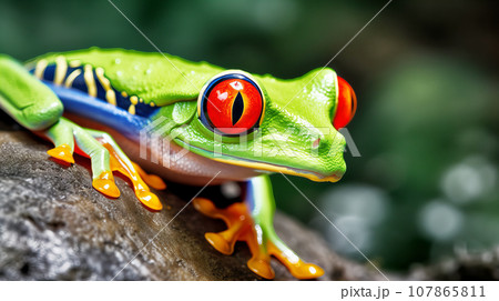 アカメアマガエル 背景素材 アカメアマガエル 背景素材 107865811
