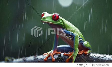 アカメアマガエル 背景素材 アカメアマガエル 背景素材 107865820