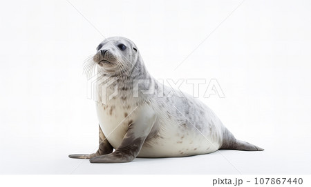 アザラシ 白背景 背景素材 アザラシ 白背景 背景素材 107867440