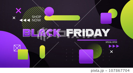 black friday special offer sale poster shopping flyer holiday promotion hot price discount banner 107867704