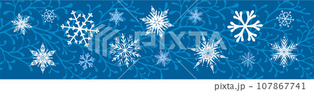 blue background with snowflakes 107867741