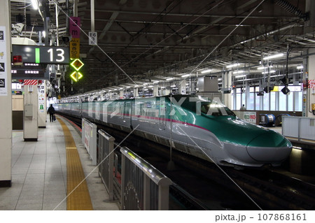 仙台駅に到着した東北新幹線やまびこ号(E5系電車) 仙台駅に到着した東北新幹線やまびこ号(E5系電車) 107868161