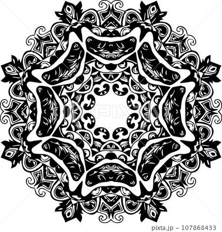 Ornament black mandala. Ornament black mandala. 107868433