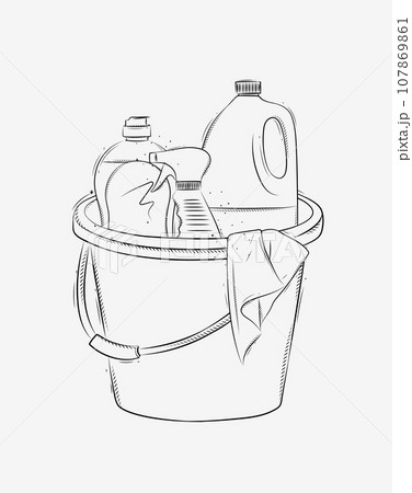 Cleaning supplies tools accessories 107869861