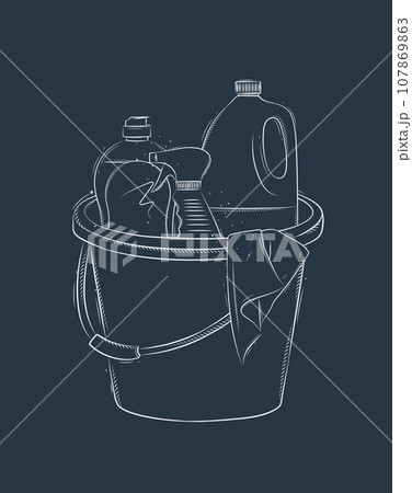 Cleaning supplies tools accessories beige blue Cleaning supplies tools accessories beige blue 107869863