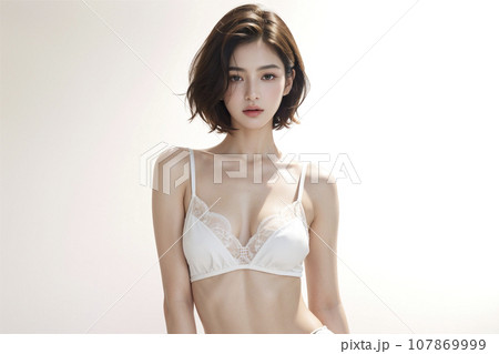 セクシーな下着姿の女性のポートレート（AI生成画像） 107869999
