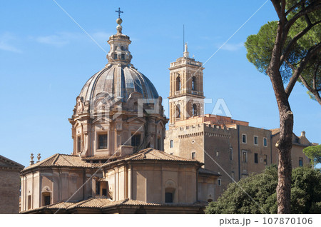 Santa Maria di Loreto. Church of Saint Mary of Loreto in Rome, Italy Santa Maria di Loreto. Church of Saint Mary of Loreto in Rome, Italy 107870106