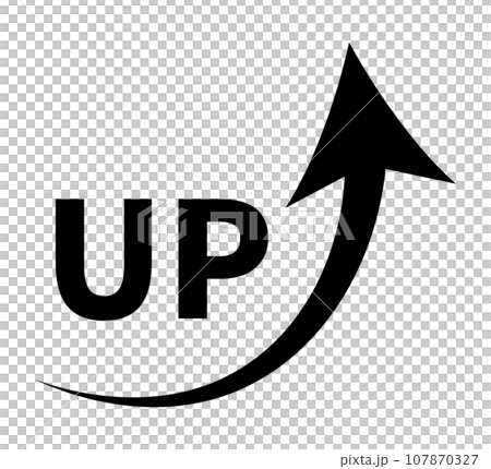 Rising arrow icon black Rising arrow icon black 107870327