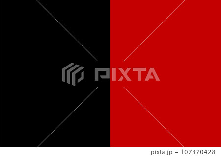 Flag of Aosta Valley (Regions of Italy, Italian Republic) Valle d'Aosta, vertical bicolour of black and red 107870428
