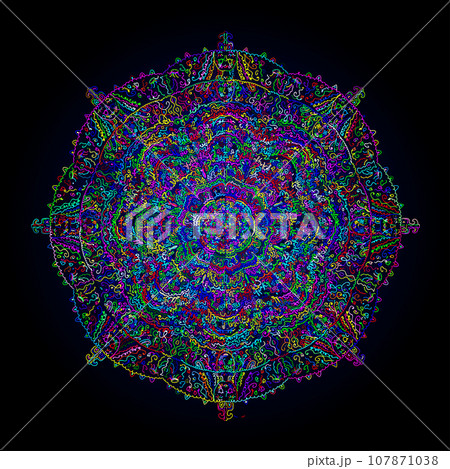 Abstract colorful mandala Abstract colorful mandala 107871038