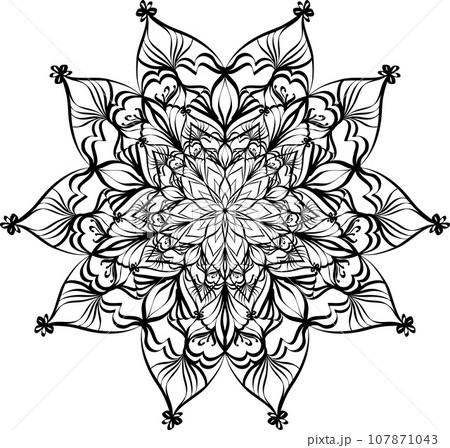 Decorative mandala pattern. 107871043