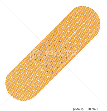 Fabric Plaster Strip. Bandage Adhesive Plaster, 3D rendering 107871962