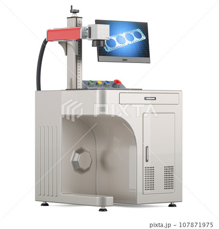 Desktop Fiber Laser Marking Machine, 3D rendering 107871975