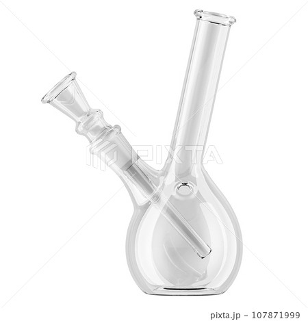 Glass Bong, bong for smoking. 3D rendering 107871999