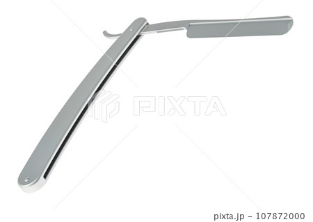 Classic Straight Razor, 3D rendering 107872000